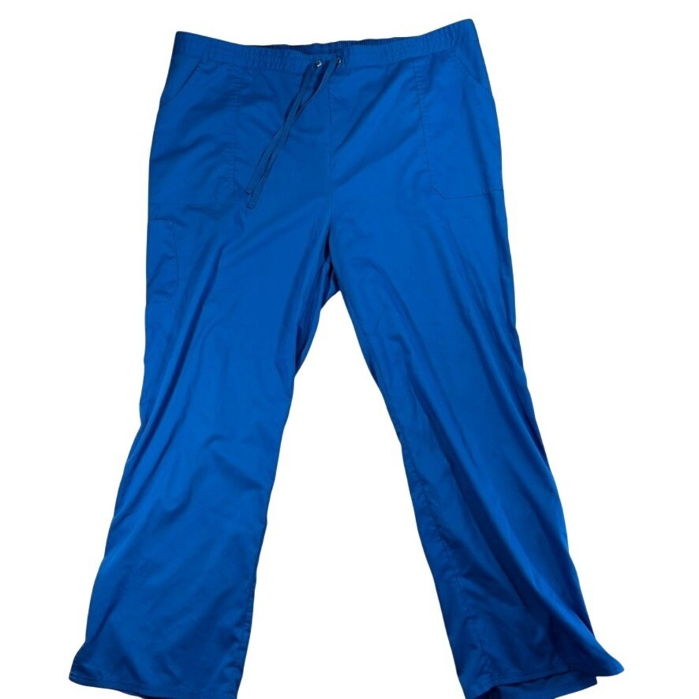 Healing Hands Purple Label Scrub Pants Royal Blue Plus Size 3X Drawstring Cargo